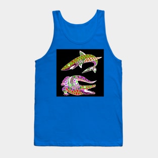 the shark and the gator the ocean and the swamp Tank Top